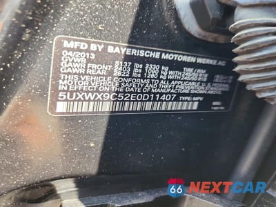 Zdjęcie 13 z 13 samochodu: 2014 BMW X3 XDRIVE28I VIN:5UXWX9C52E0D11407 - miniatura
