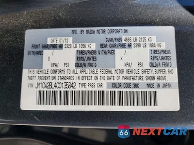 Zdjęcie 12 z 12 samochodu: 2012 MAZDA 5 VIN:JM1CW2BL4C0135842 - miniatura