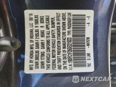 Zdjęcie 13 z 13 samochodu: 2016 HONDA CIVIC EX VIN:19XFC1F35GE221023 - miniatura