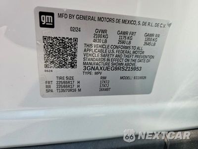 Zdjęcie 13 z 13 samochodu: 2024 CHEVROLET EQUINOX LT VIN:3GNAXUEG9RS215953 - miniatura