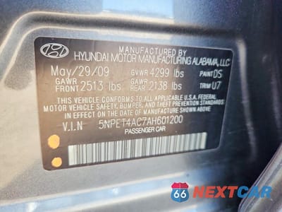 Zdjęcie 12 z 12 samochodu: 2010 HYUNDAI SONATA GLS VIN:5NPET4AC7AH601200 - miniatura