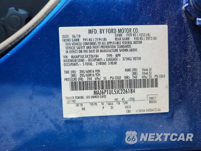 Zdjęcie 13 z 13 samochodu: 2018 FORD ECOSPORT SE VIN:MAJ6P1UL5JC226184 - miniatura