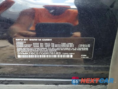 Zdjęcie 13 z 13 samochodu: 2016 BMW X5 M VIN:5YMKT6C57G0R78183 - miniatura