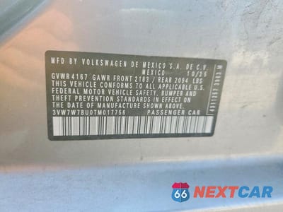 Zdjęcie 12 z 12 samochodu: 2026 VOLKSWAGEN JETTA SE VIN:3VW7W7BU0TM017756 - miniatura