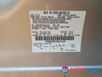 Zdjęcie 13 z 13 samochodu: 2016 FORD FLEX SE VIN:2FMGK5B81GBA16169 - miniatura