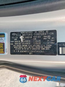 Zdjęcie 13 z 13 samochodu: 2019 KIA SEDONA EX VIN:KNDMB5C16K6549361 - miniatura
