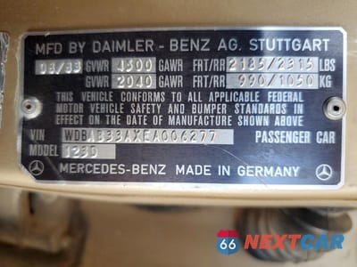 Zdjęcie 12 z 12 samochodu: 1984 MERCEDES-BENZ 300 DT VIN:WDBAB33AXEA006277 - miniatura