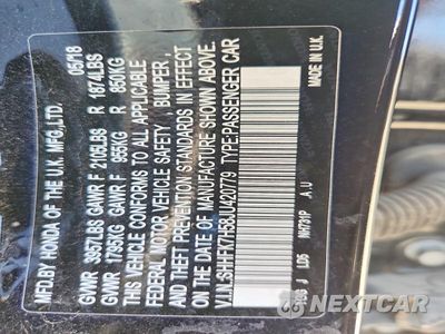 Zdjęcie 12 z 12 samochodu: 2018 HONDA CIVIC EX VIN:SHHFK7H58JU420779 - miniatura