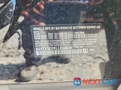 Zdjęcie 13 z 13 samochodu: 2020 BMW X3 SDRIVE30I VIN:5UXTY3C0XLLE54828 - miniatura