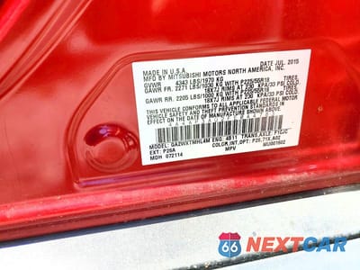 Zdjęcie 13 z 13 samochodu: 2015 MITSUBISHI OUTLANDER SPORT ES VIN:4A4AP3AU2FE044783 - miniatura