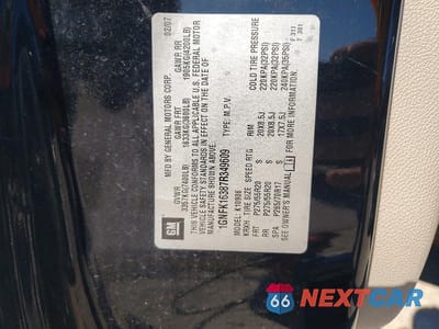 Zdjęcie 14 z 14 samochodu: 2007 CHEVROLET SUBURBAN K1500 VIN:1GNFK16387R349609 - miniatura