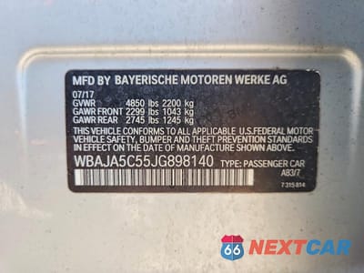 Zdjęcie 12 z 12 samochodu: 2018 BMW 530 I VIN:WBAJA5C55JG898140 - miniatura
