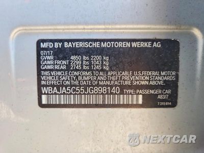 Zdjęcie 12 z 12 samochodu: 2018 BMW 530 I VIN:WBAJA5C55JG898140 - miniatura