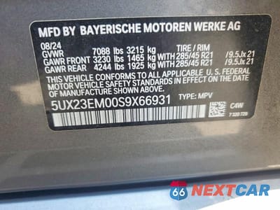 Zdjęcie 12 z 12 samochodu: 2025 BMW X7 XDRIVE40I VIN:5UX23EM00S9X66931 - miniatura