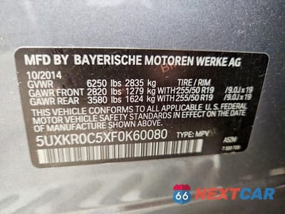 Zdjęcie 13 z 13 samochodu: 2015 BMW X5 XDRIVE35I VIN:5UXKR0C5XF0K60080 - miniatura