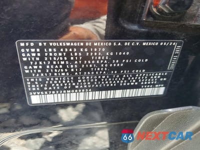 Zdjęcie 12 z 12 samochodu: 2024 VOLKSWAGEN TAOS S VIN:3VV5X7B22RM089834 - miniatura