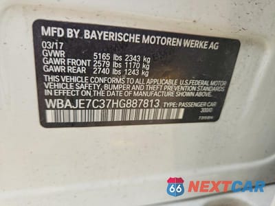 Zdjęcie 12 z 12 samochodu: 2017 BMW 540 XI VIN:WBAJE7C37HG887813 - miniatura