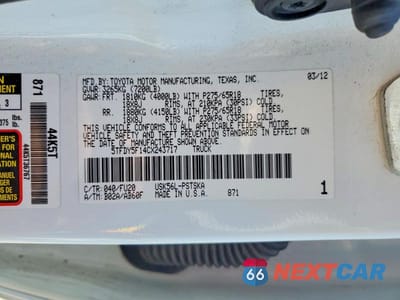 Zdjęcie 12 z 12 samochodu: 2012 TOYOTA TUNDRA CREWMAX SR5 VIN:5TFDY5F14CX243717 - miniatura