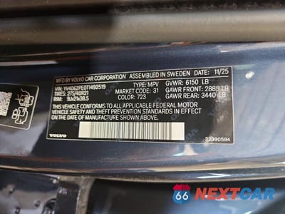 Zdjęcie 13 z 13 samochodu: 2026 VOLVO XC90 PLUS VIN:YV4062PE0T1492519 - miniatura