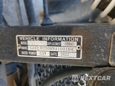 Zdjęcie 10 z 10 samochodu: 2022 LONCIN UTILITY VEHICLE VIN:LLCLVU308NA100164 - miniatura