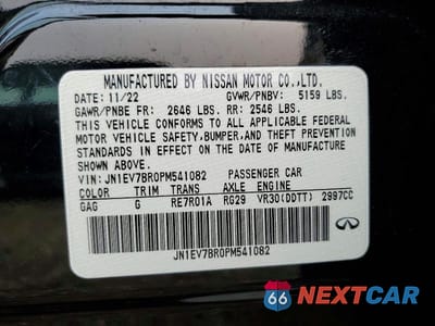 Zdjęcie 12 z 12 samochodu: 2023 INFINITI Q50 LUXE VIN:JN1EV7BR0PM541082 - miniatura