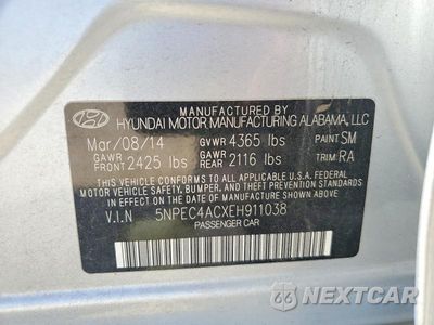 Zdjęcie 13 z 13 samochodu: 2014 HYUNDAI SONATA SE VIN:5NPEC4ACXEH911038 - miniatura