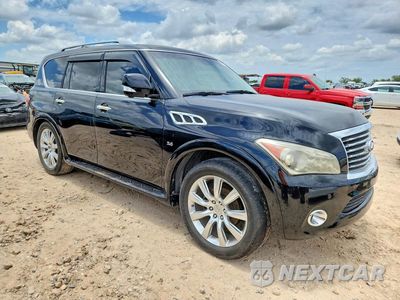 Czwarte zdjęcie samochodu z boku: 2014 INFINITI QX80 BASE VIN:JN8AZ2NE1E9063562 - miniatura