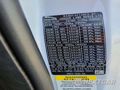 Zdjęcie 13 z 13 samochodu: 2021 JAGUAR E-PACE SE VIN:SADFP2FXXM1017091 - miniatura