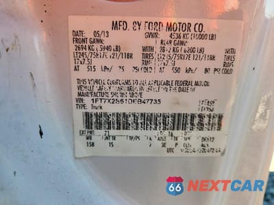 Zdjęcie 12 z 12 samochodu: 2013 FORD F250 SUPER DUTY VIN:1FT7X2B61DEB47735 - miniatura