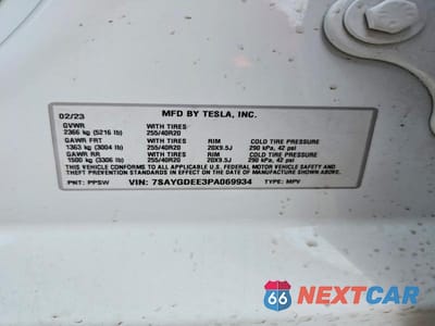 Zdjęcie 13 z 13 samochodu: 2023 TESLA MODEL Y VIN:7SAYGDEE3PA069934 - miniatura