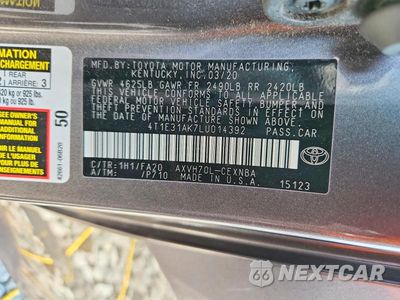 Zdjęcie 12 z 12 samochodu: 2020 TOYOTA CAMRY LE VIN:4T1E31AK7LU014392 - miniatura