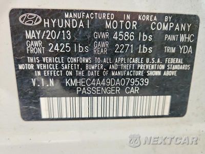 Zdjęcie 12 z 12 samochodu: 2013 HYUNDAI SONATA HYBRID VIN:KMHEC4A49DA079539 - miniatura