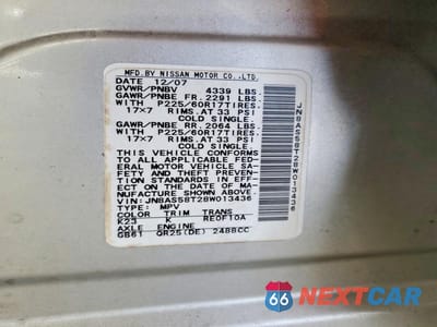 Zdjęcie 13 z 13 samochodu: 2008 NISSAN ROGUE S VIN:JN8AS58T28W013436 - miniatura
