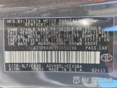 Zdjęcie 12 z 12 samochodu: 2026 TOYOTA CAMRY NIGHTSHADE VIN:4T1DBADK1TU050296 - miniatura