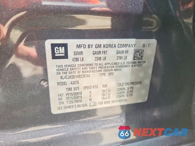 Zdjęcie 14 z 14 samochodu: 2017 BUICK ENCORE PREFERRED VIN:KL4CJASB1HB239744 - miniatura