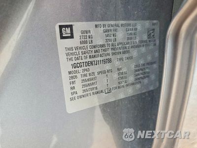 Zdjęcie 12 z 12 samochodu: 2018 CHEVROLET COLORADO Z71 VIN:1GCGTDEN7J1119788 - miniatura