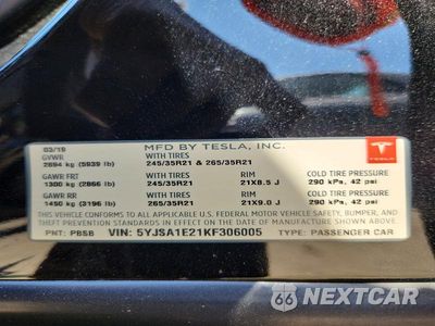 Zdjęcie 13 z 13 samochodu: 2019 TESLA MODEL S VIN:5YJSA1E21KF306005 - miniatura