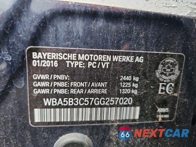 Zdjęcie 12 z 12 samochodu: 2016 BMW 535 XI VIN:WBA5B3C57GG257020 - miniatura