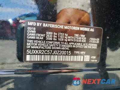 Zdjęcie 12 z 12 samochodu: 2018 BMW X5 SDRIVE35I VIN:5UXKR2C57J0Z20015 - miniatura
