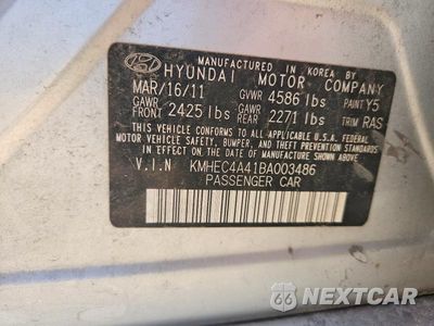Zdjęcie 12 z 12 samochodu: 2011 HYUNDAI SONATA HYBRID VIN:KMHEC4A41BA003486 - miniatura