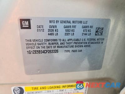 Zdjęcie 12 z 12 samochodu: 2012 CHEVROLET MALIBU LTZ VIN:1G1ZE5E04CF263326 - miniatura