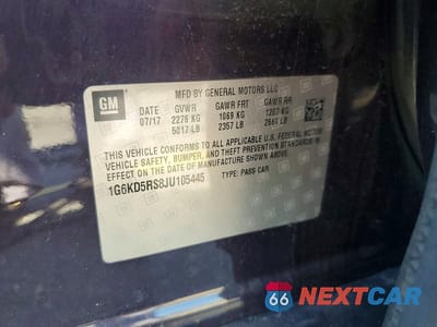 Zdjęcie 12 z 12 samochodu: 2018 CADILLAC CT6 LUXURY VIN:1G6KD5RS8JU105445 - miniatura