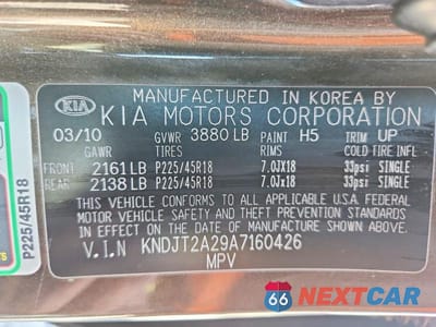 Zdjęcie 13 z 13 samochodu: 2010 KIA SOUL + VIN:KNDJT2A29A7160426 - miniatura