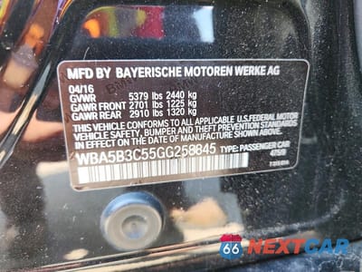 Zdjęcie 12 z 12 samochodu: 2016 BMW 535 XI VIN:WBA5B3C55GG258845 - miniatura