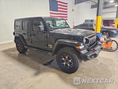 Czwarte zdjęcie samochodu z boku: 2018 JEEP WRANGLER UNLIMITED SPORT VIN:1C4HJXDG0JW274698 - miniatura