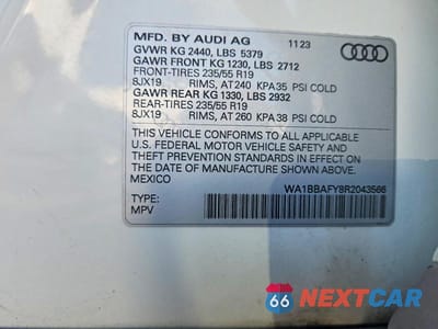Zdjęcie 13 z 13 samochodu: 2024 AUDI Q5 PREMIUM PLUS 40 VIN:WA1BBAFY8R2043566 - miniatura