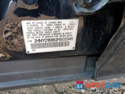 Zdjęcie 13 z 13 samochodu: 2002 ACURA MDX TOURING VIN:2HNYD18862H502348 - miniatura