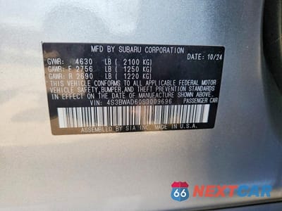 Zdjęcie 12 z 12 samochodu: 2025 SUBARU LEGACY PREMIUM VIN:4S3BWAD60S3009696 - miniatura