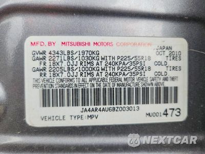 Zdjęcie 12 z 12 samochodu: 2011 MITSUBISHI OUTLANDER SPORT SE VIN:JA4AR4AU6BZ003013 - miniatura
