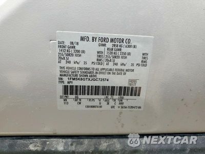 Zdjęcie 13 z 13 samochodu: 2018 FORD EXPLORER SPORT VIN:1FM5K8GTXJGC72574 - miniatura
